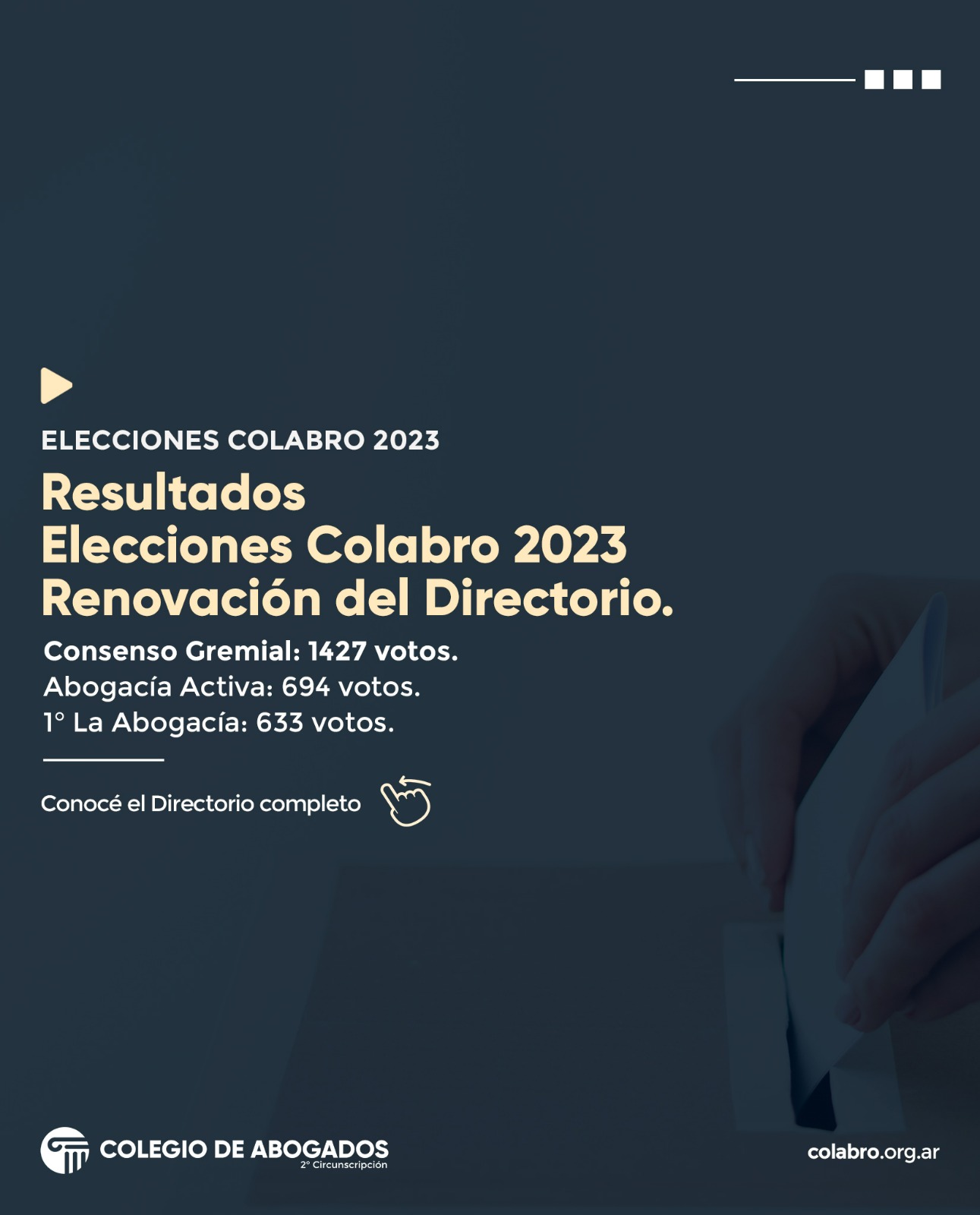 Resultados elecciones colabro 2023